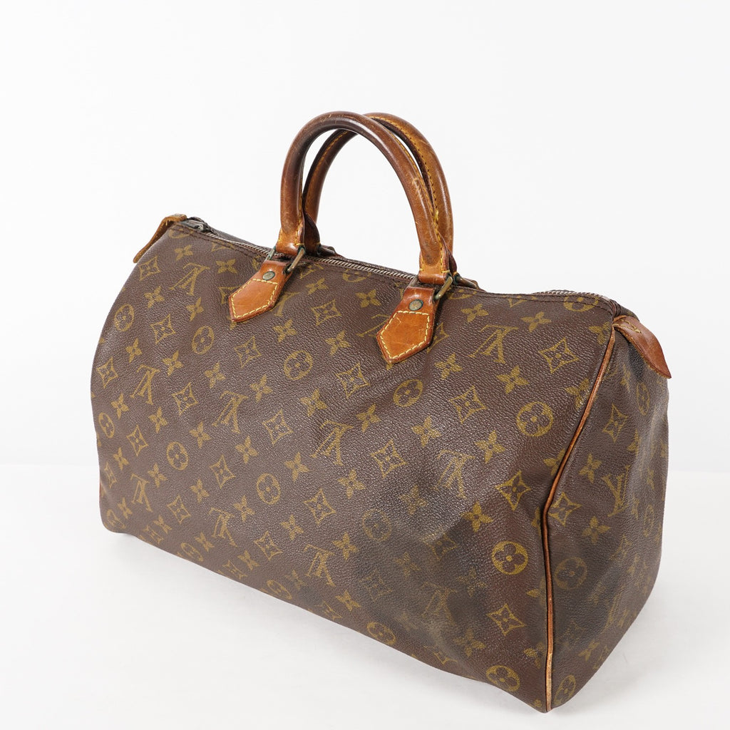 Authentic Louis Vuitton Monogram Speedy 35 M41524 Handbag VINTAGE 12E203960020