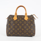 Louis Vuitton Monogram Speedy 25 Boston Handbag Brown Canvas M41528 07E057150029