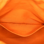 Hermes Bolide Pouch 27 Red Canvas Leather Trim Zip Cosmetic Bag Used 08E26825007