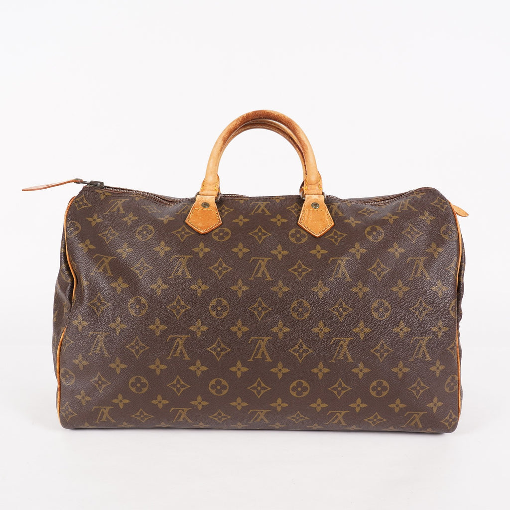 Louis Vuitton Monogram Speedy 40 M41522 Boston Hand Bag Brown Used 07E364180002