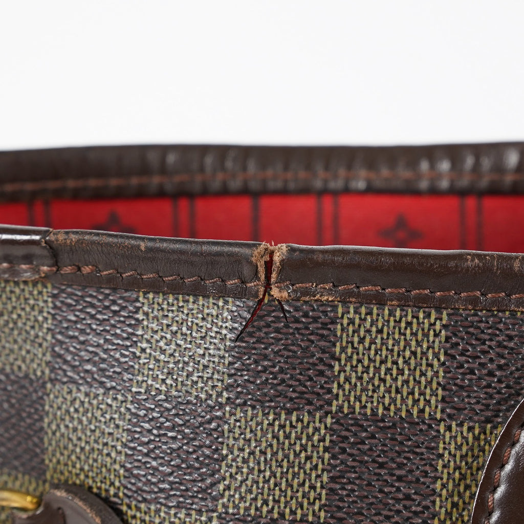Louis Vuitton Neverfull MM N51105 Damier Ebene Brown Tote Bag Used 07E133960027