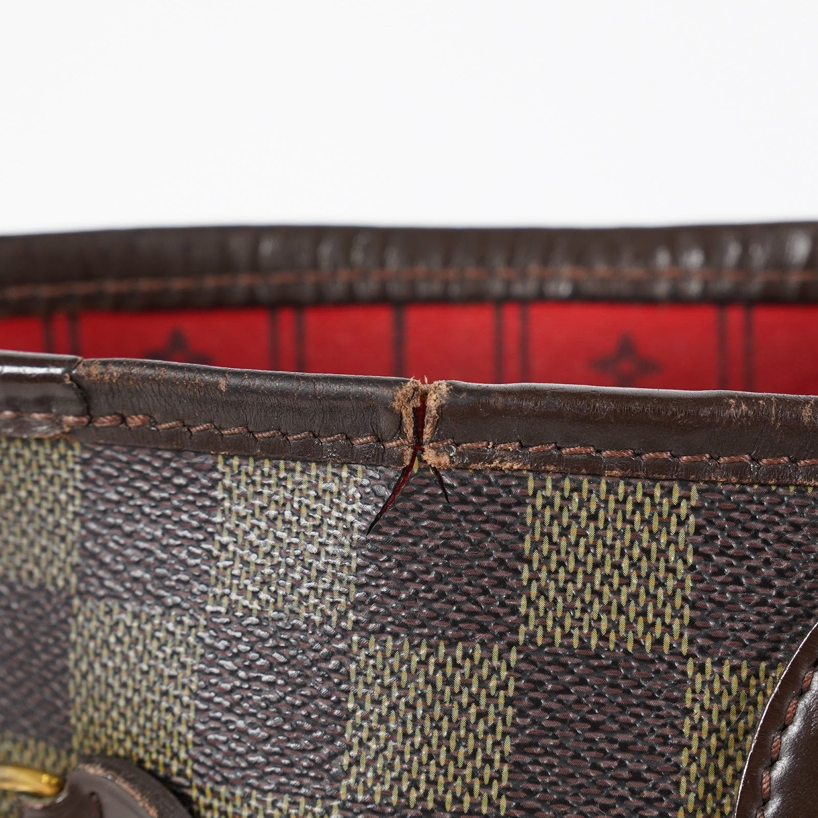 Louis Vuitton Neverfull MM N51105 Damier Ebene Brown Tote Bag Used 07E133960027