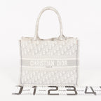 Christian Dior Book Tote Toile de Jouy Beige Gray Canvas Bag used 02E207260003