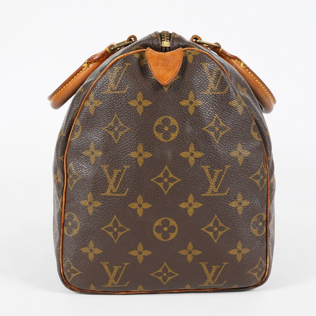 Louis Vuitton Monogram Speedy 30 Handbag Boston Bag M41526 Brown 07E045170010