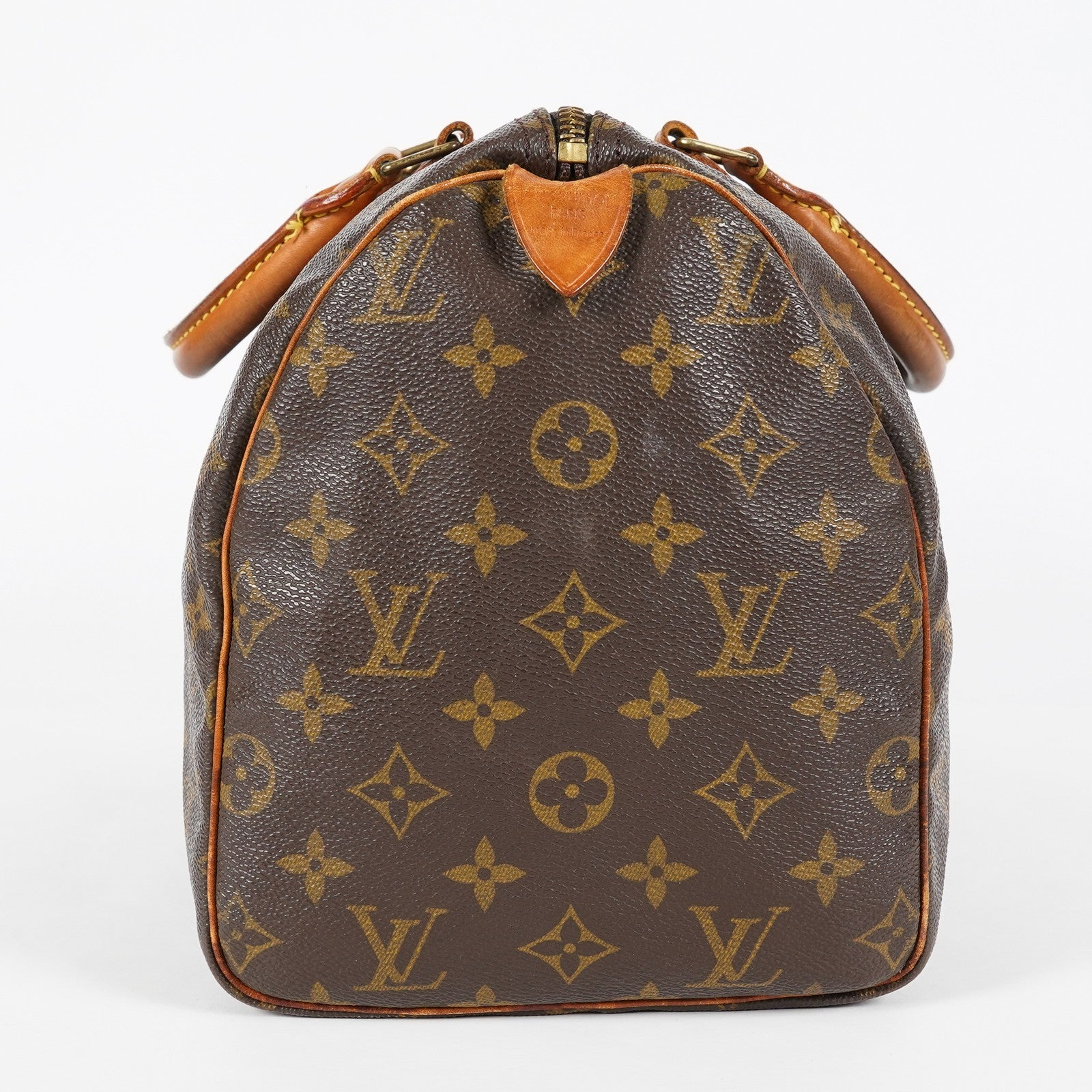 Louis Vuitton Monogram Speedy 30 Handbag Boston Bag M41526 Brown 07E045170010
