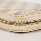 Louis Vuitton Zippy Wallet Damier Azur White Round Long PVC vintage 03T082000009