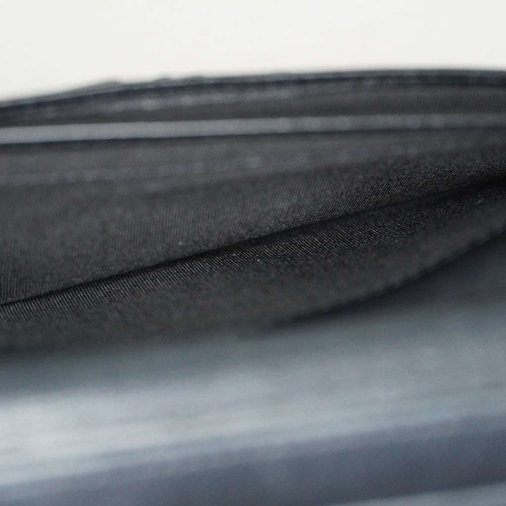 Chanel Caviar Skin Long Bifold Wallet Black Leather Used with Box 05E412310016