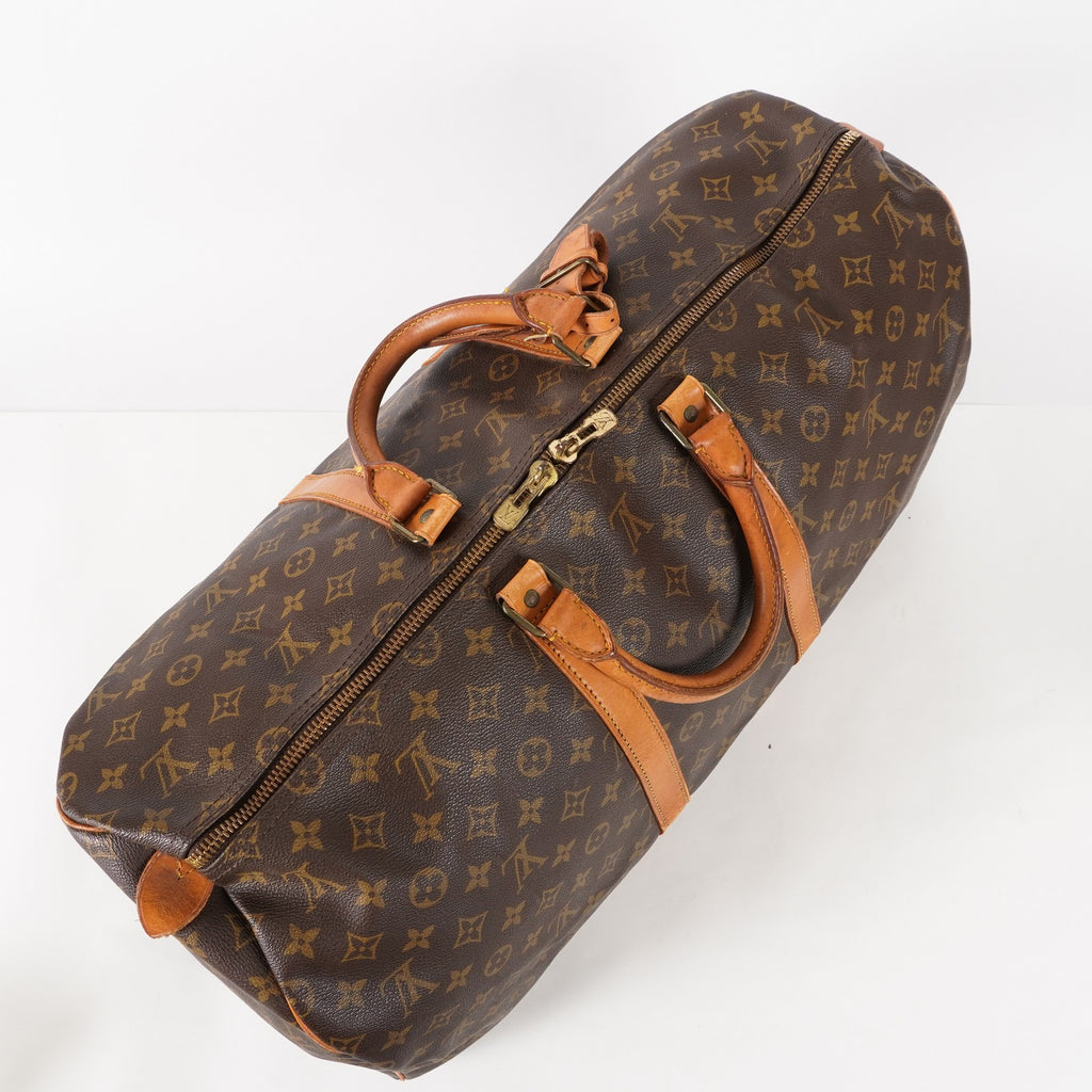Authentic Louis Vuitton Monogram Keepall 55 M41424 Travel Bag USED 03E285830011