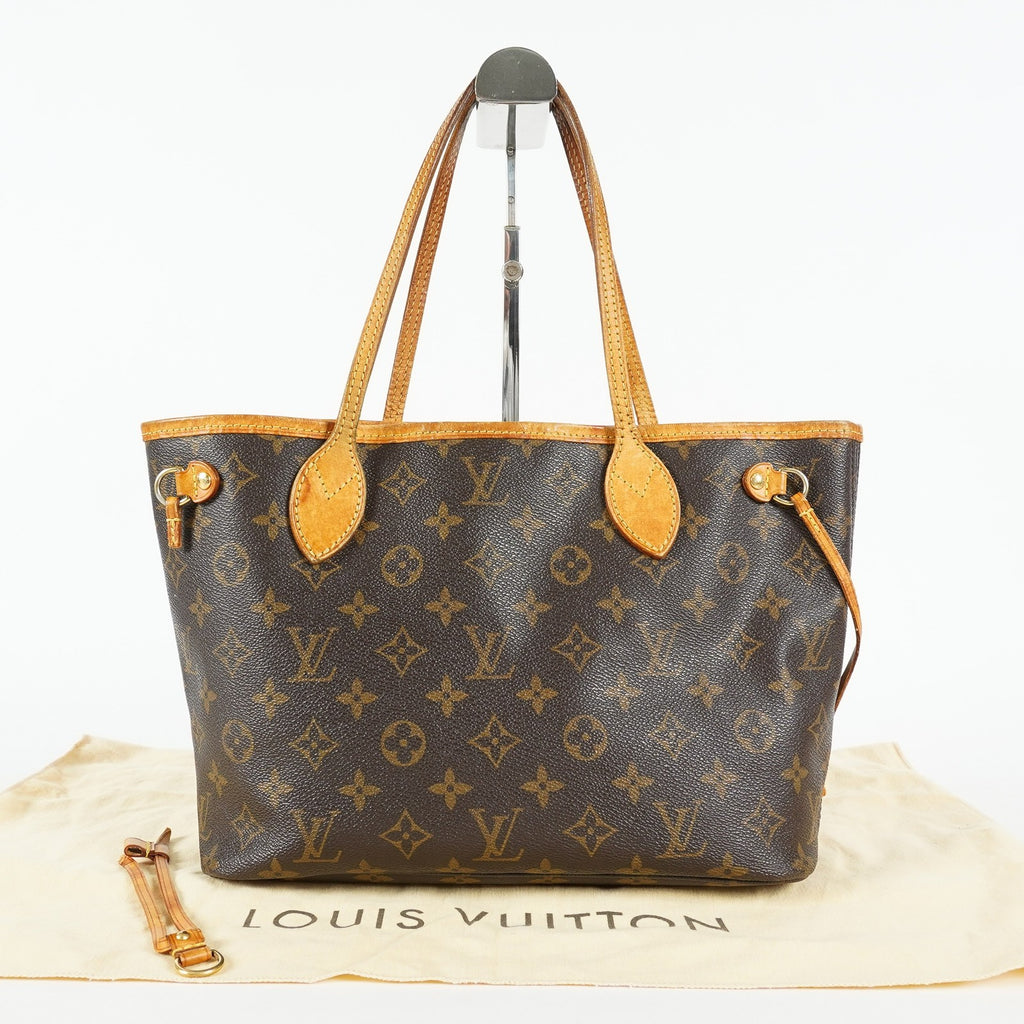 Louis Vuitton Neverfull PM M40155 Monogram Canvas Brown Tote Bag 09E084730011