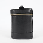 CHANEL Caviar Skin CC Vanity Bag Black Gold Hardware Vintage Case 08E047150002