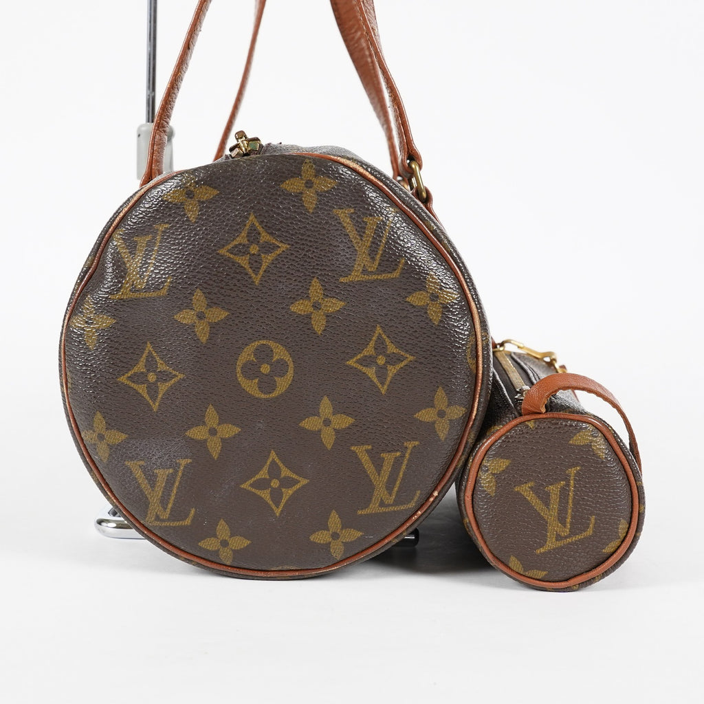 Louis Vuitton Papillon 30 Used Monogram Brown Canvas Handbag M51385 07E455390012