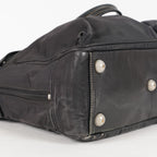 Coach Varick Briefcase Business Bag Brown Nylon Leather Tablet Laptop XY90