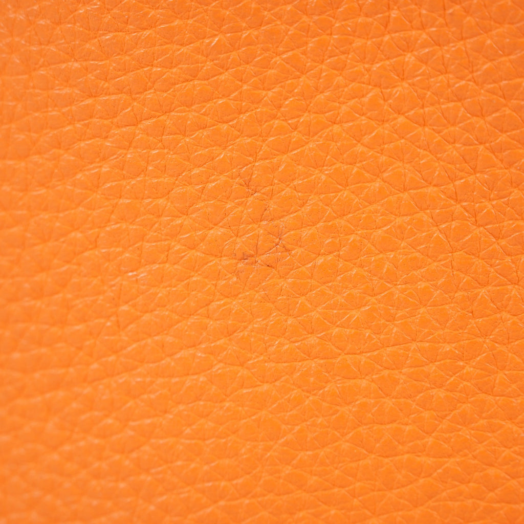 HERMES Picotin PM 18 Taurillon Clemence Orange Handbag Bag 05E0119250016