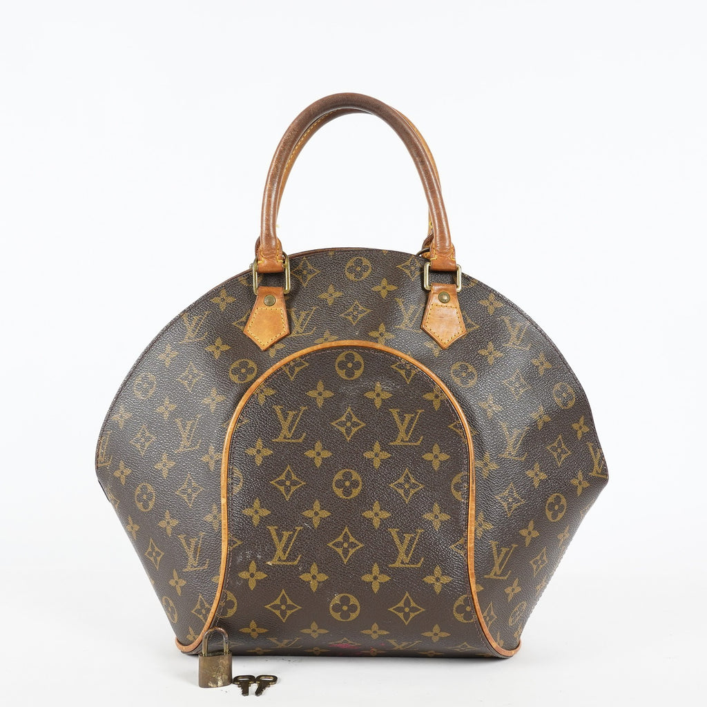 Louis Vuitton Ellipse MM M51126 Monogram Canvas Brown Used Handbag 09M363285708
