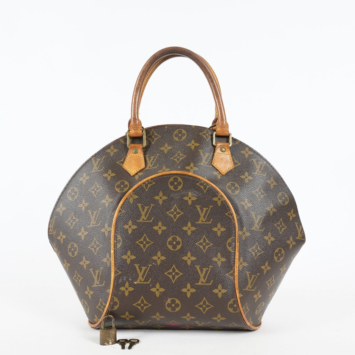 Louis Vuitton Ellipse MM M51126 Monogram Canvas Brown Used Handbag 09M363285708