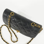 Chanel Diana 22 Flap Bag Black Lambskin Chain Shoulder Bag 09E0130470011