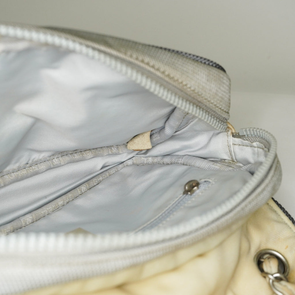Chanel Chocolate Bar Quilted Turn Lock Shoulder Bag Beige Leather 07E317370012
