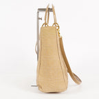 Christian Dior Vintage Lady Bag Cannage Quilt Nylon Medium beige 02A083946805