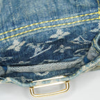 Louis Vuitton M95049 Monogram Denim Baggy Shoulder Bag Blue Used 07E019570019