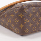 Louis Vuitton Looping GM M51145 Monogram Canvas Shoulder Bag Brown 07E023410004
