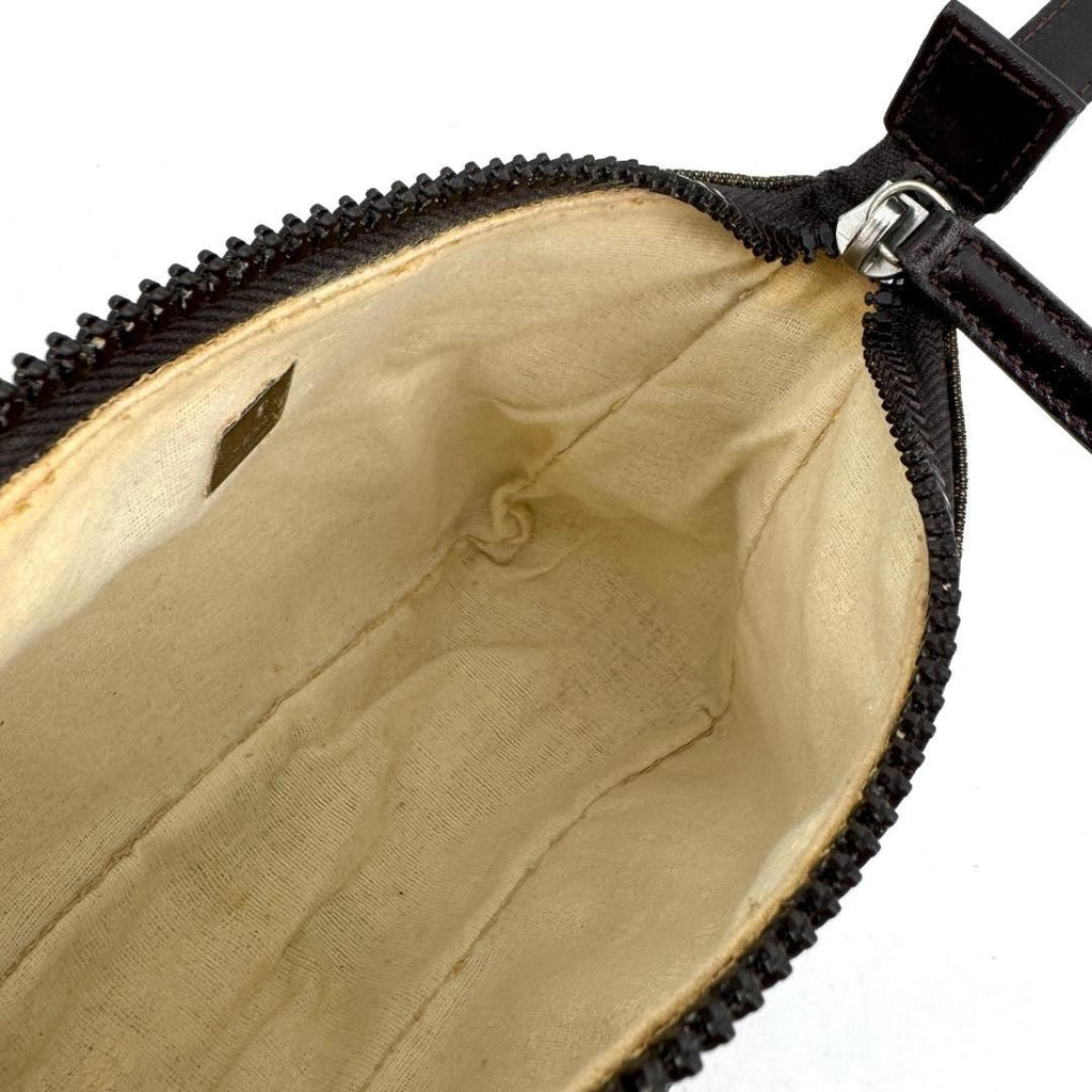 Fendi Zucca Accessory Pouch Shoulder Bag Brown Canvas Used vintage 08M052599923