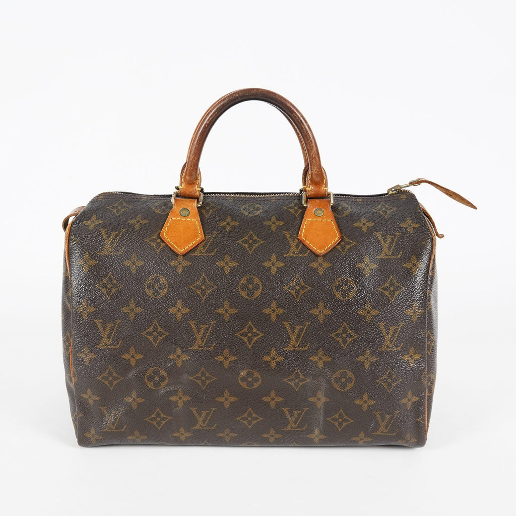 Louis Vuitton Speedy 30 Monogram Brown Handbag M41526 Used Vintage 07E245170012