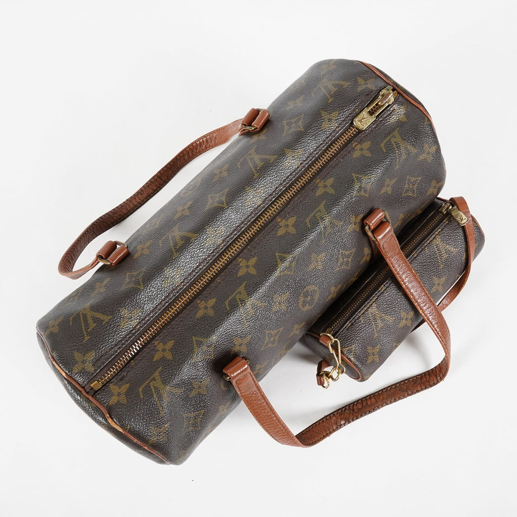 Louis Vuitton Papillon 30 Used Monogram Brown Canvas Handbag M51385 07E455390012