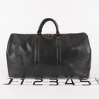 LOUIS VUITTON Epi Keepall 50 Boston Bag Black M42962 LV Auth 05E173960016
