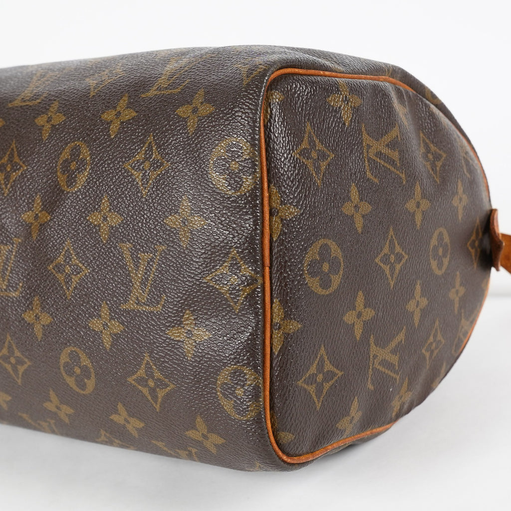 Louis Vuitton Monogram Speedy 25 Brown Coated Canvas M41528 Vintage 07E425830012