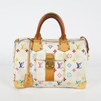 Louis Vuitton Speedy 30 M92642 Monogram Multicolore White Bag Used 08E107150008