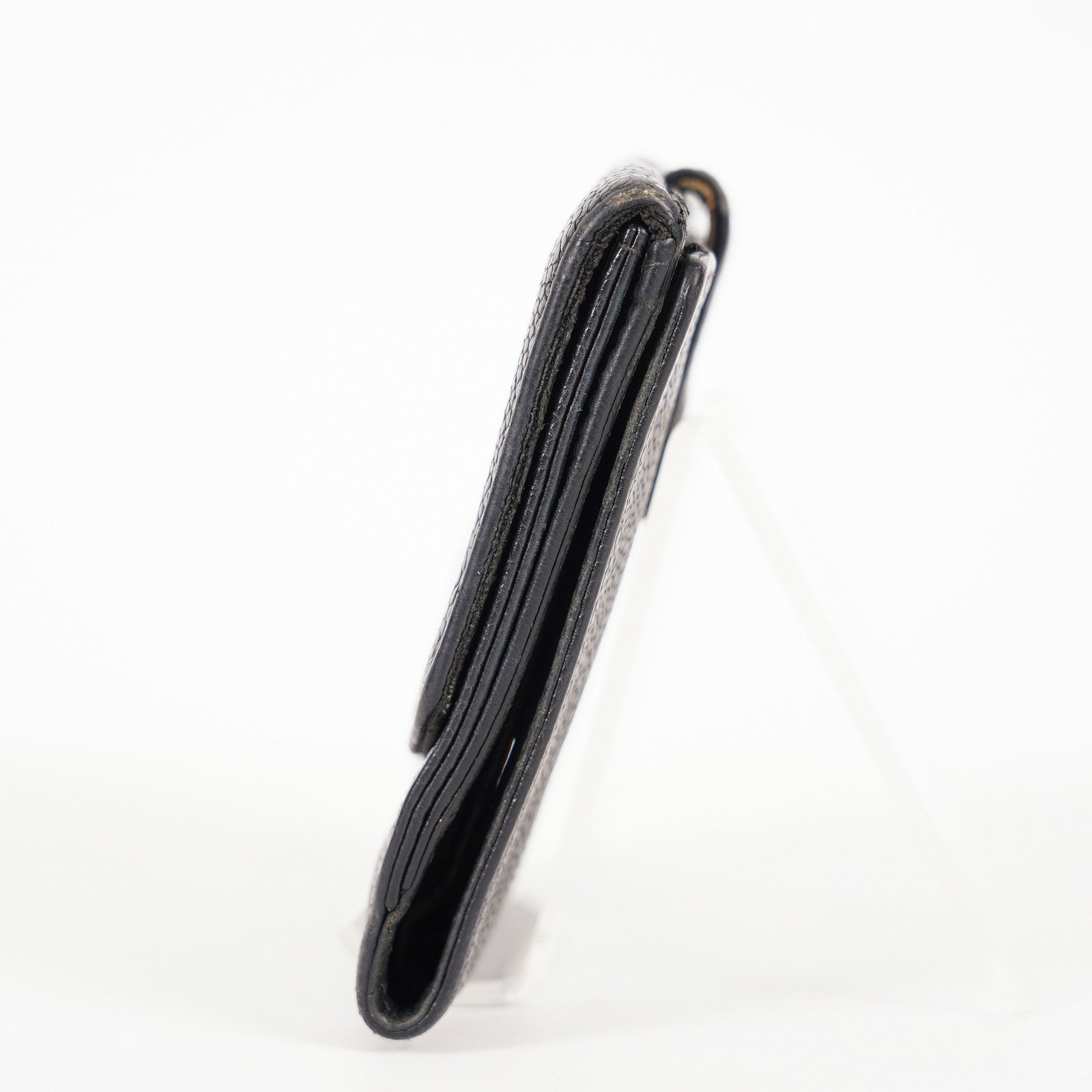 Chanel Caviar Skin Black  Trifold Wallet Compact 06E46825025