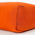 Hermes Herbag TPM Toile Canvas Leather Orange 2way Handbag Bag 07E275500012