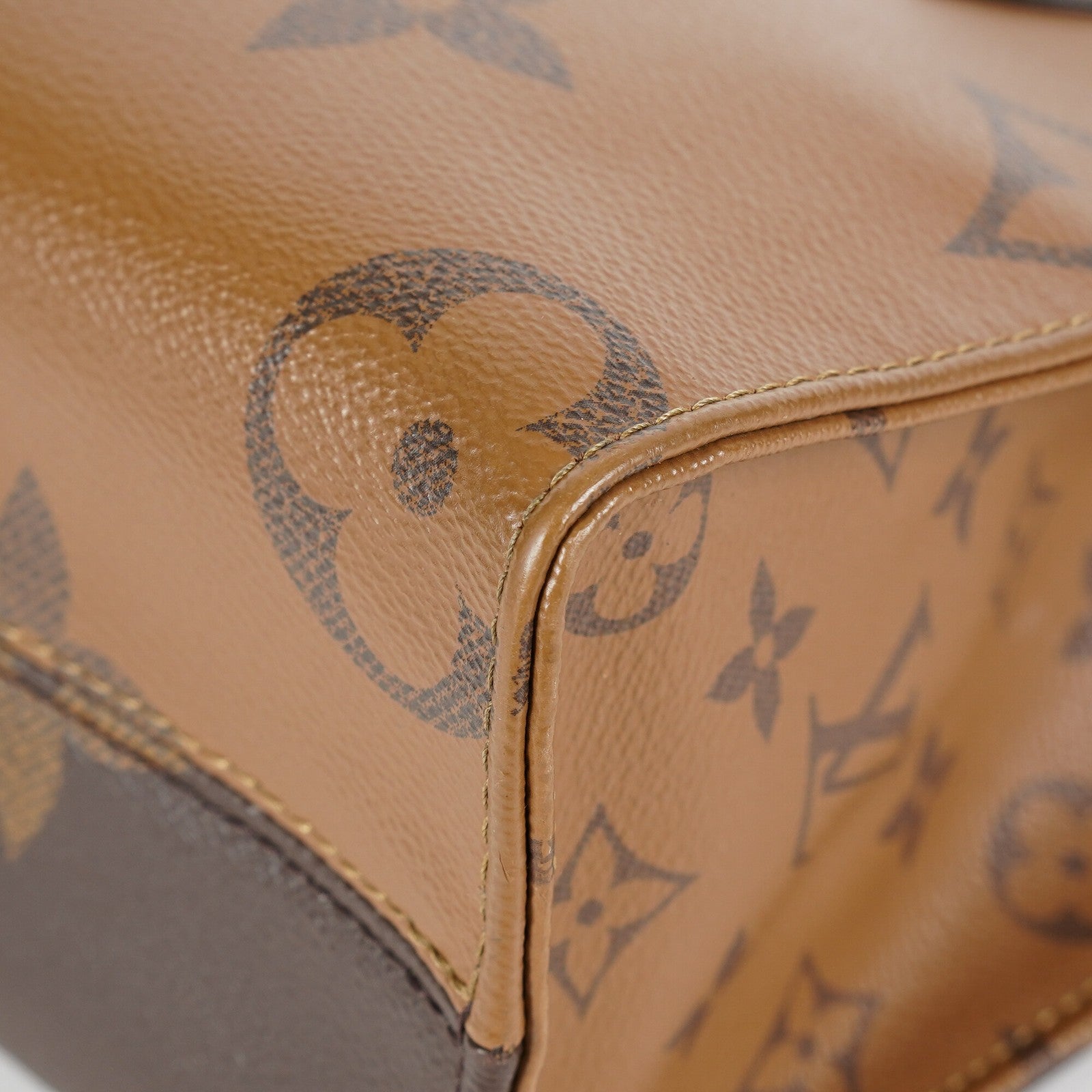 Louis Vuitton OnTheGo PM Monogram Reverse Canvas Tote M46373 Brown 07E0920130030