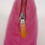 Hermes Bolide Pouch Mini Mini Pink Canvas Leather Used 07E27825001