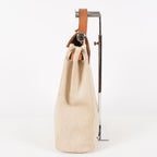 Auth HERMES Bag 2 in 1 Beige Canvas and Leather Backpack Hand Bag 05E533520016