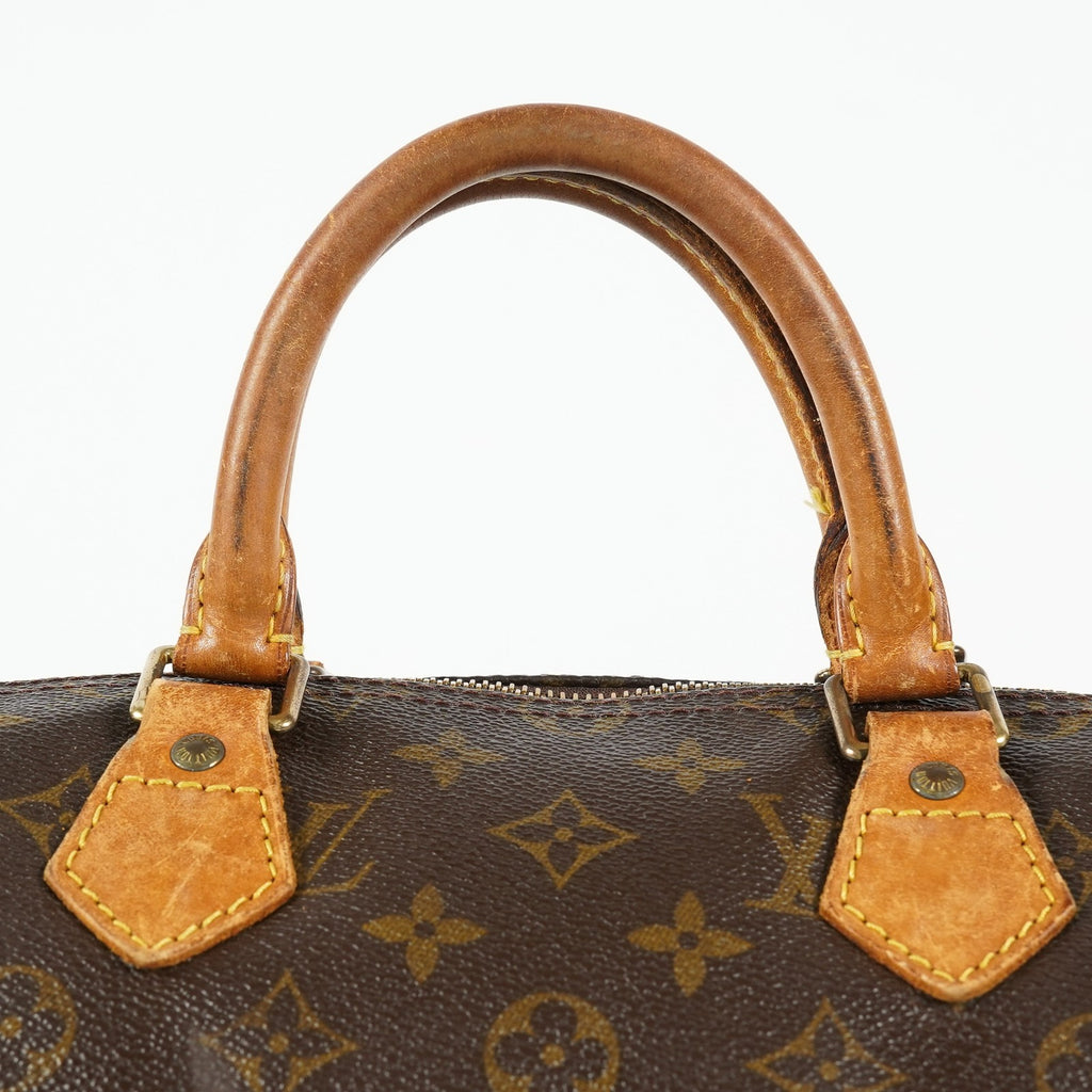 Louis Vuitton Speedy 35 M41524 Monogram Canvas Brown Used Handbag 09E104400011