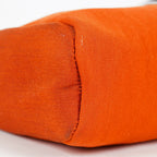 Hermes Herbag TPM Toile Canvas Leather Orange 2way Handbag Bag 07E275500012