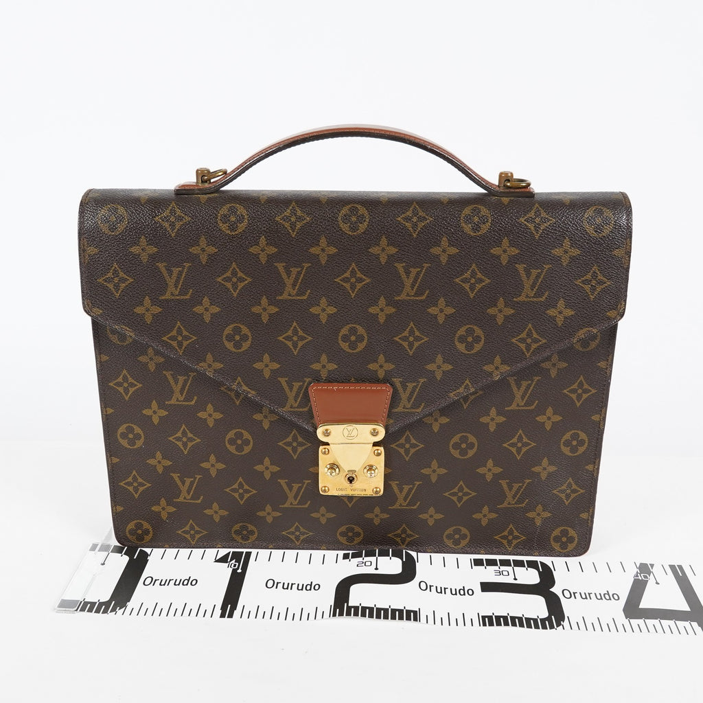 Louis Vuitton M53331 Monogram Briefcase Business Bag Brown Vintage 08A011944803