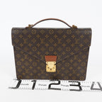 Louis Vuitton M53331 Monogram Briefcase Business Bag Brown Vintage 08A011944803