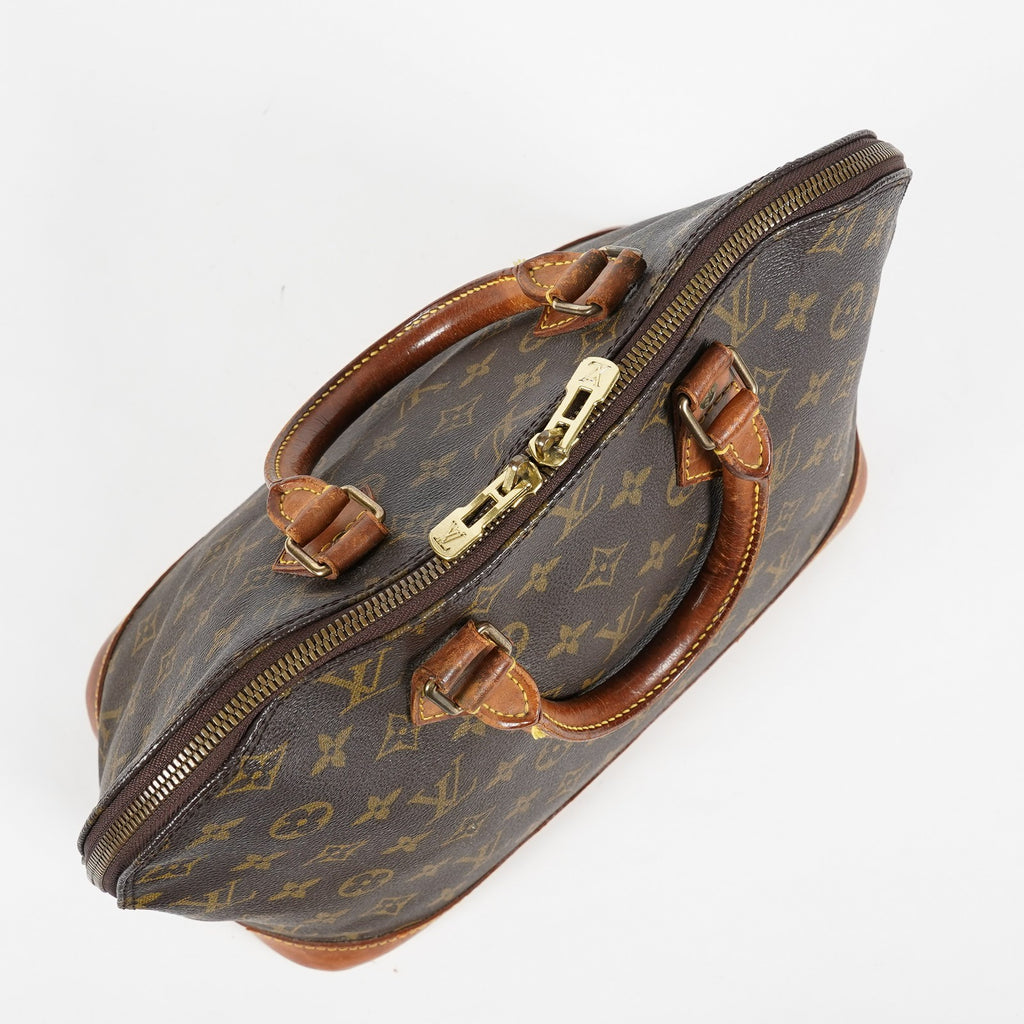 Louis Vuitton Alma PM Monogram Canvas Brown Handbag M51130 Vtg Used 08A242860003