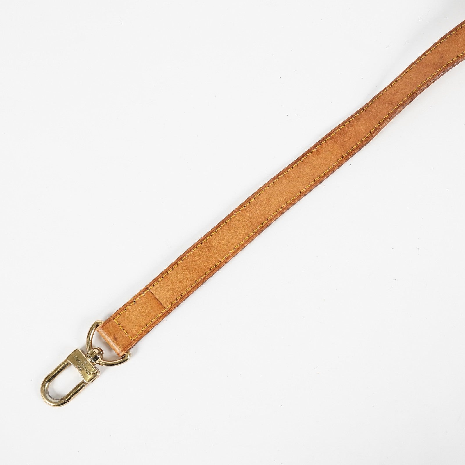 Louis Vuitton Vachetta Leather Adjustable Shoulder Strap Tan Gold Used XY265