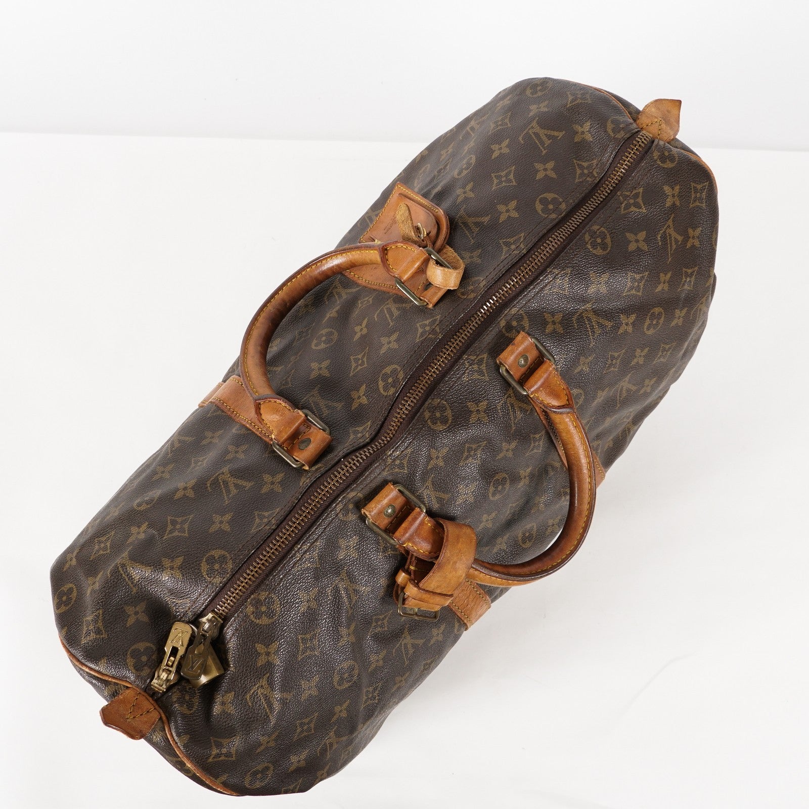 LOUIS VUITTON Keepall 50 Monogram Boston Bag Brown vintage M41426 01E143520022