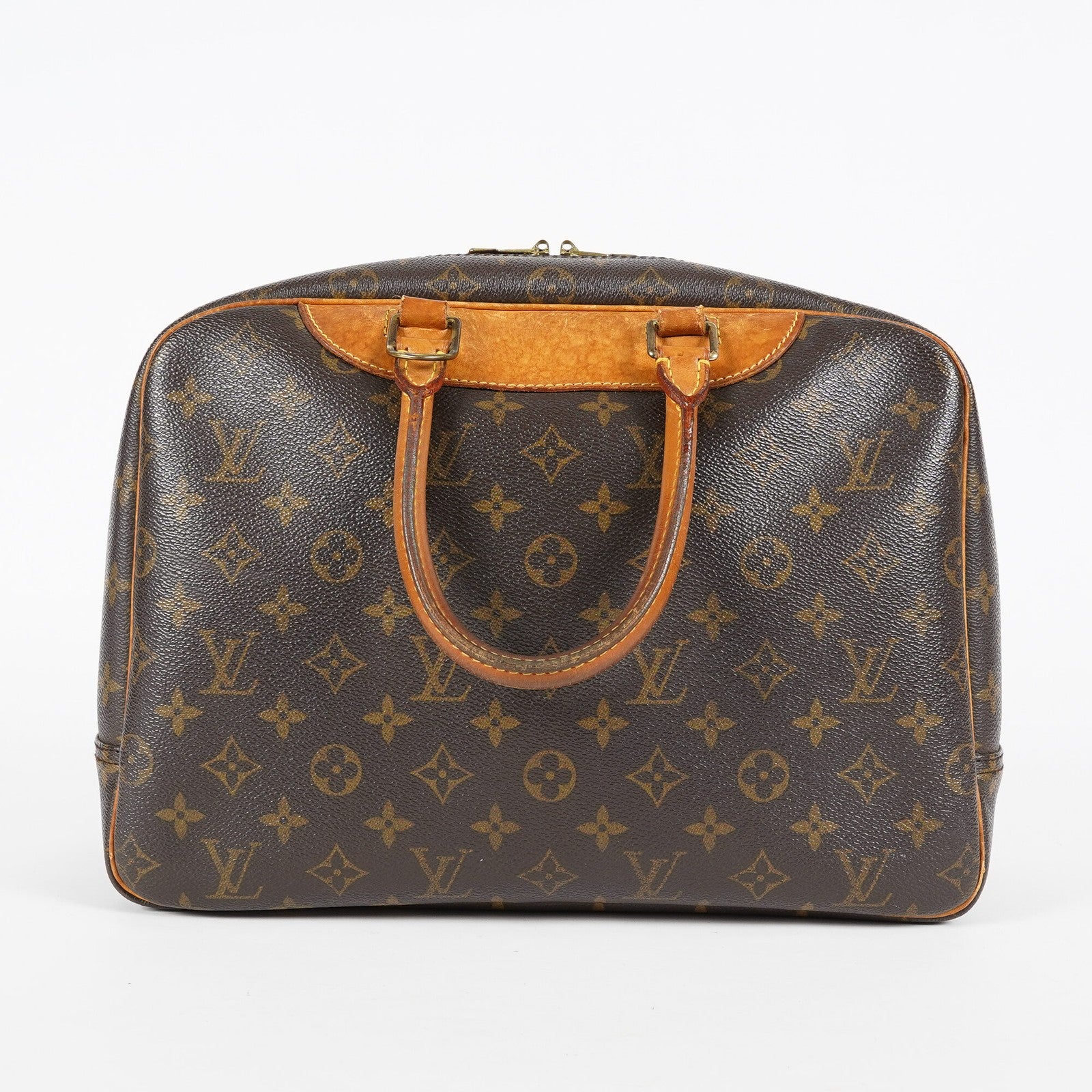 Louis Vuitton Deauville Monogram Canvas Brown Handbag M47270 Used 07E132640030