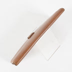 Hermes Bearn Soufflet Long Wallet Brown Leather Gold Hardware Used 08E022090008