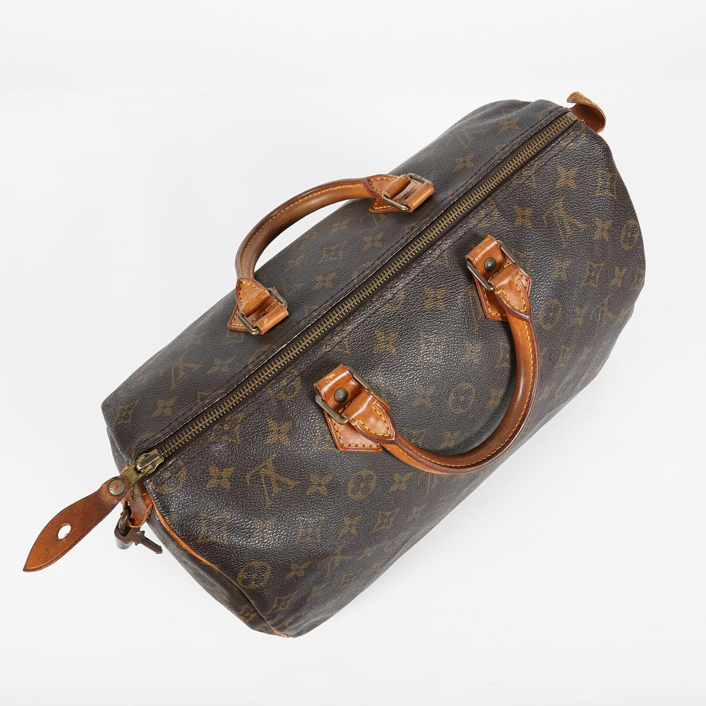 Louis Vuitton Speedy 35 M41524 Monogram Canvas Brown Used Hand Bag 07A235148031