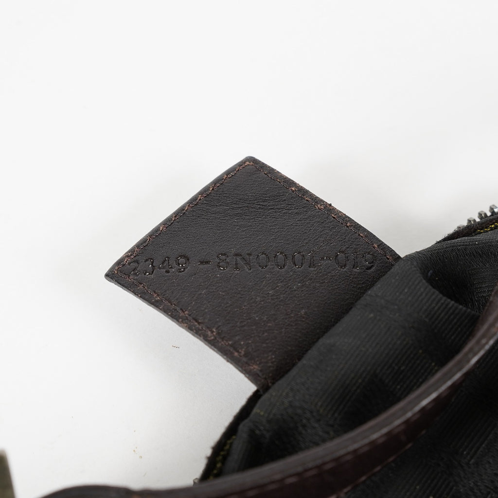 Fendi Zucca Accessory Pouch Shoulder Bag Brown Canvas Used 08E092420008
