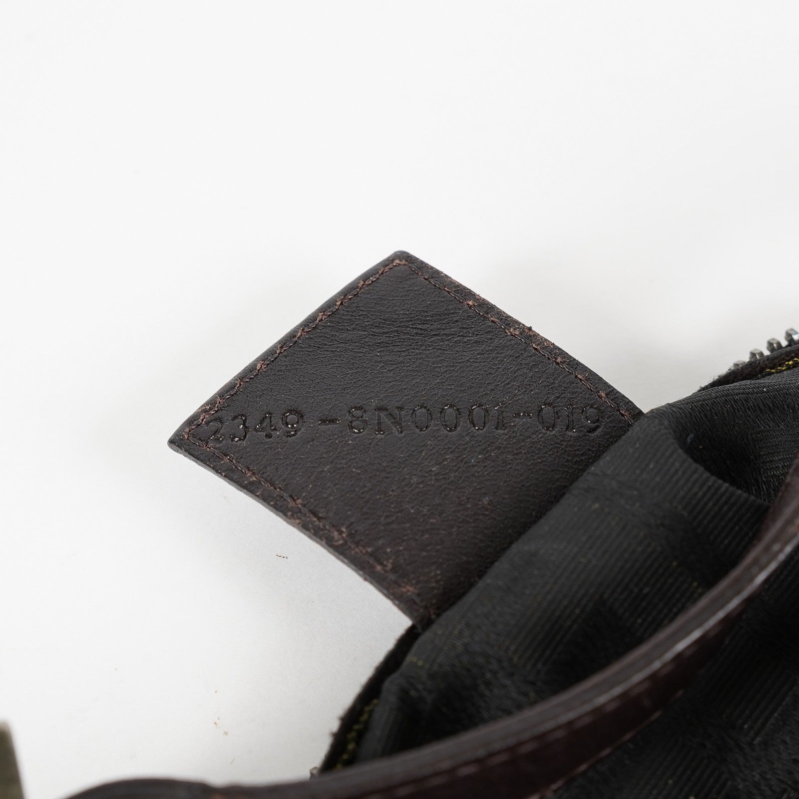 Fendi Zucca Accessory Pouch Shoulder Bag Brown Canvas Used 08E092420008
