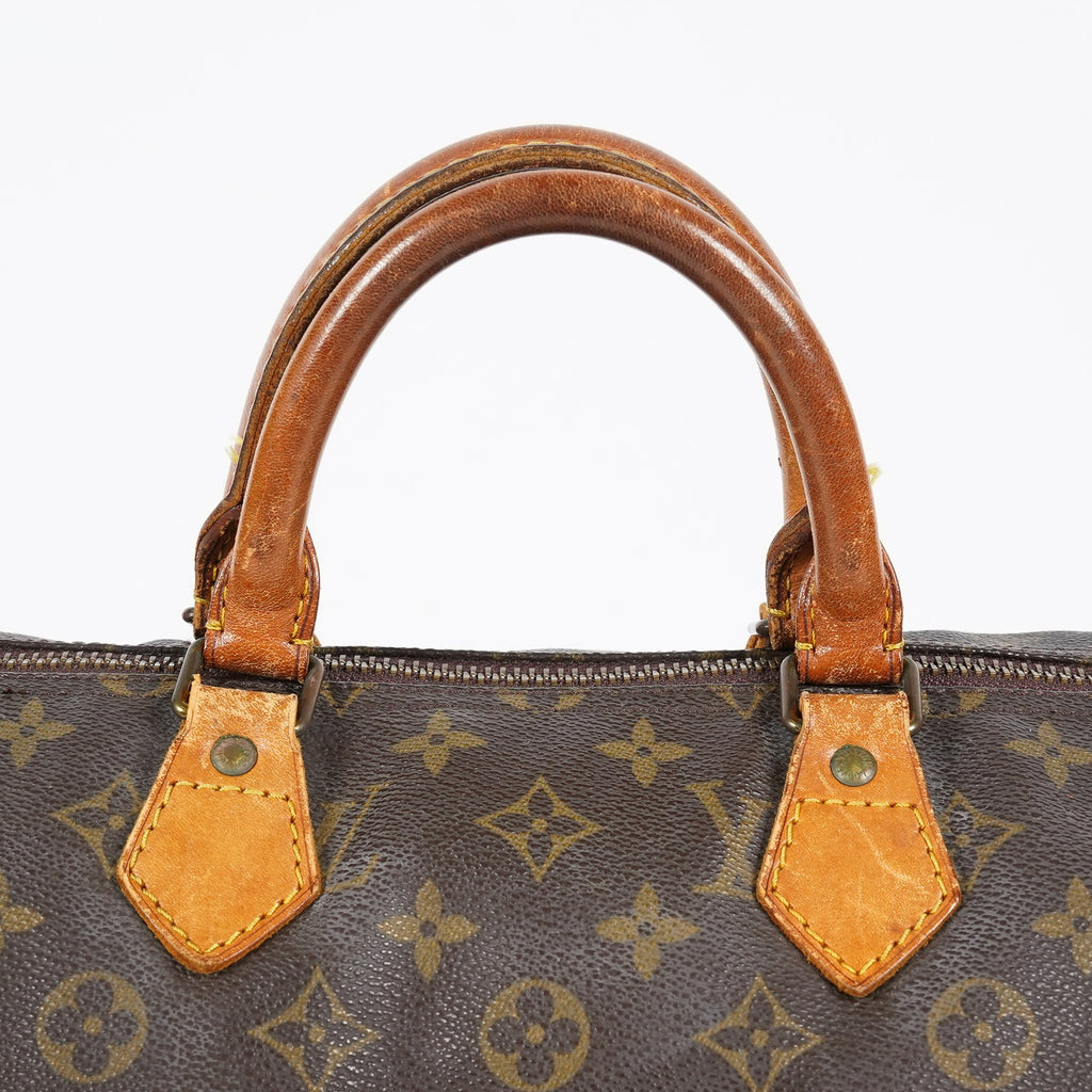 Louis Vuitton Speedy 35 Monogram Canvas Brown Handbag M41524 Used 08A154118403