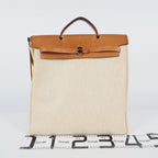 Hermes Herbag MM Handbags Leather White 04A044633207