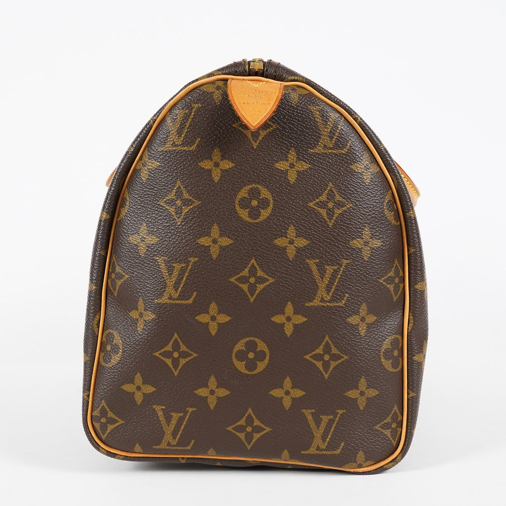 Louis Vuitton Speedy 30 Monogram Canvas Handbag Brown Used M41526 07A188980424